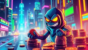 Staking Angry Pepe emphasizes community engagement and earning with vibrant crypto visuals and